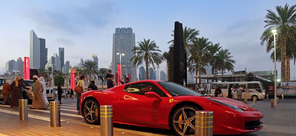 Rent Ferrari from Dubai Airport